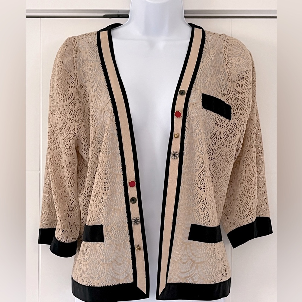 Anthropologie/ Corey Lynn Calter/ 'It’s in the Details' lace cardigan/ Size US L